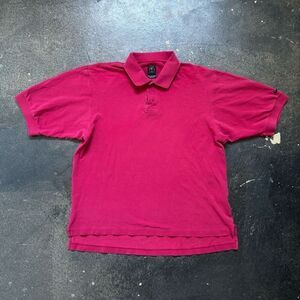 Nike Golf Thrashed Polo Shirt Size Large Red Color Small Swoosh Casual